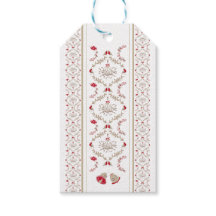 フェスティバルクリスマスフローラダマスク |赤ベージュ