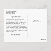 フェスティバルクリスマスフローラホリデーポストカード ポストカード (裏面)