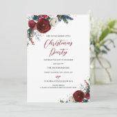 フェスティバルクリスマスフローラレッドホワイトパーティー 招待状 (スタンド正面)