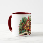 フェスティバルクリスマスブックデザイン マグカップ (正面左)