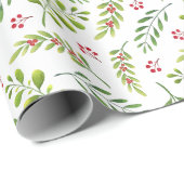 フェスティバルクリスマスブランチとベリー ラッピングペーパー (ロールコーナー)