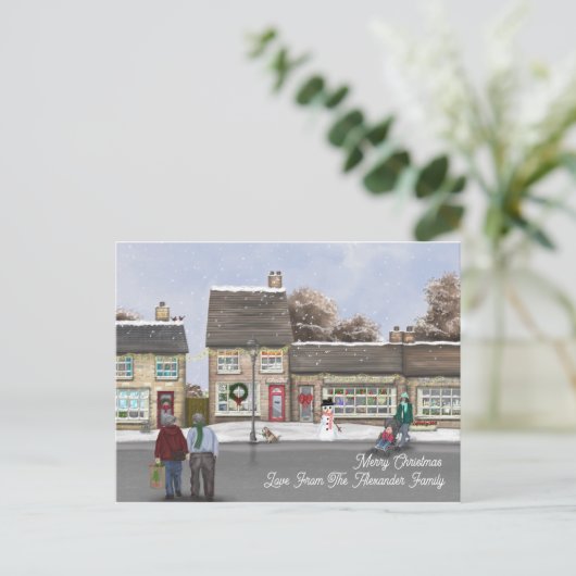 フェスティバルクリスマスブリティッシュ通りシーン シーズンポストカード (スタンド正面)