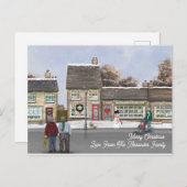 フェスティバルクリスマスブリティッシュ通りシーン シーズンポストカード (正面/裏面)