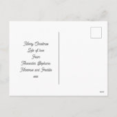 フェスティバルクリスマスブリティッシュ通りシーン シーズンポストカード (裏面)