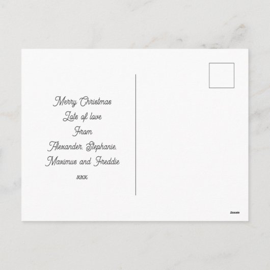 フェスティバルクリスマスブリティッシュ通りシーン シーズンポストカード (裏面)