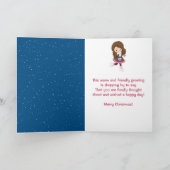 フェスティバルクリスマスブルネットガールアイススケート シーズンカード (内部)