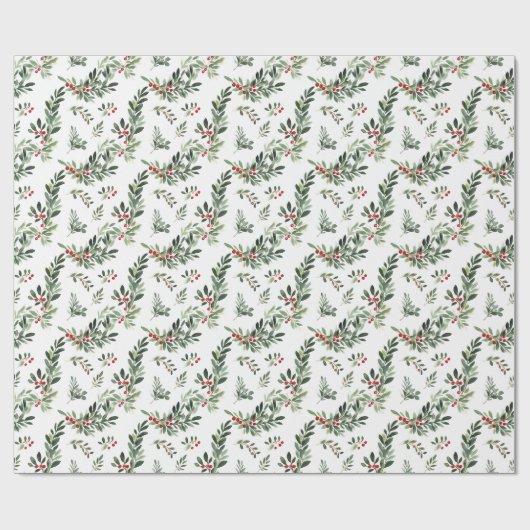 フェスティバルクリスマスブロージュウォーター色スタイルホリデイ ラッピングペーパー (フラット)