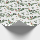 フェスティバルクリスマスブロージュウォーター色スタイルホリデイ ラッピングペーパー (角)
