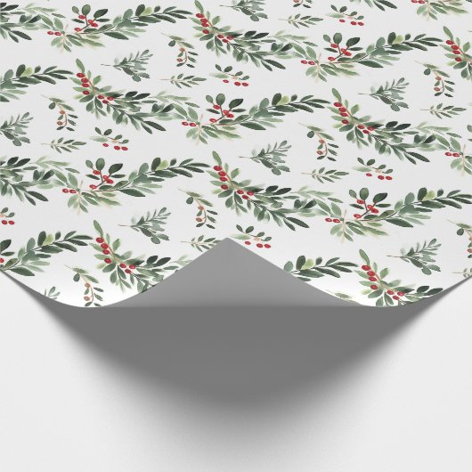 フェスティバルクリスマスブロージュウォーター色スタイルホリデイ ラッピングペーパー (角)