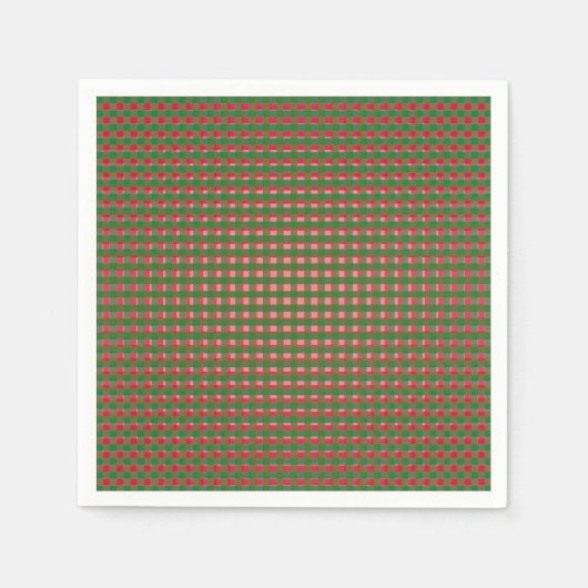 フェスティバルクリスマスプレイド スタンダードカクテルナプキン (正面)