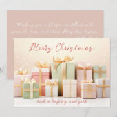 フェスティバルクリスマスプレゼントのグリーティングカード シーズンカード (正面/裏面)