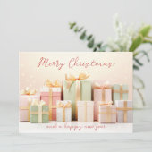 フェスティバルクリスマスプレゼントのグリーティングカード シーズンカード (スタンド正面)