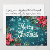 フェスティバルクリスマスプレゼントのグリーティングカード シーズンカード (正面/裏面)