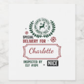 フェスティバルクリスマスプレゼントラベル ワインラベル (シングルラベル)