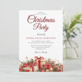 フェスティバルクリスマスプレゼント企業のクリスマスパーティー 招待状 (スタンド正面)