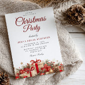 フェスティバルクリスマスプレゼント企業のクリスマスパーティー 招待状