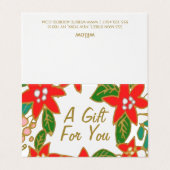 フェスティバルクリスマスプレゼント証明書カード 名刺 (外部フラット)