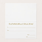 フェスティバルクリスマスプレゼント証明書カード 名刺 (内部フラット)