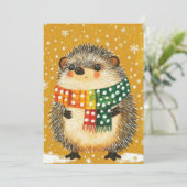 フェスティバルクリスマスヘッジホググリーティングカード シーズンカード (スタンド正面)