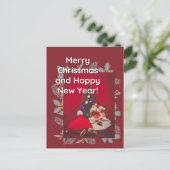 フェスティバルクリスマスベビーサルカタータータウガメinレッドハット ポストカード (スタンド正面)