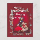 フェスティバルクリスマスベビーサルカタータータウガメinレッドハット ポストカード (正面)