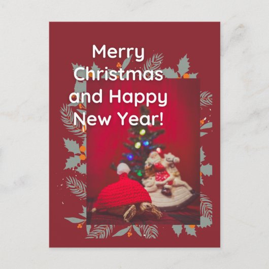 フェスティバルクリスマスベビーサルカタータータウガメinレッドハット ポストカード (正面)