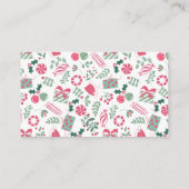 フェスティバルクリスマスベビーシャワーおむつラッフル エンクロージャーカード (裏面)