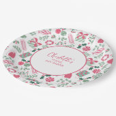 フェスティバルクリスマスベビーシャワー ペーパープレート (アングル)