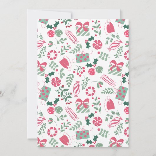 フェスティバルクリスマスベビーシャワー 招待状 (裏面)