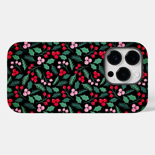 フェスティバルクリスマスベリーデライトシームレスパターン Case-Mate iPhoneケース (裏面 (横))