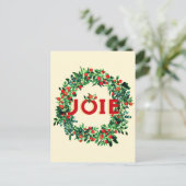 フェスティバルクリスマスベリーリースジョイ ポストカード (スタンド正面)