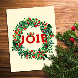 フェスティバルクリスマスベリーリースジョイ ポストカード