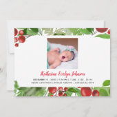 フェスティバルクリスマスベリー | 出産発表写真 シーズンカード (裏面)