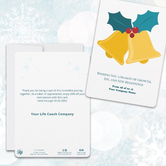 フェスティバルクリスマスベル&ベイ離れズホリデーカード