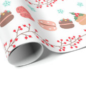 フェスティバルクリスマスベーキングカップケーキマカロン ラッピングペーパー (ロールコーナー)