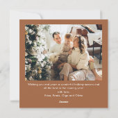 フェスティバルクリスマスベージュボホーリボン2写真 シーズンカード (裏面)