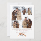 フェスティバルクリスマスベージュボホーリボン5写真 シーズンカード (裏面)