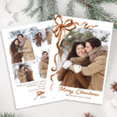 フェスティバルクリスマスベージュボホーリボン5写真 シーズンカード