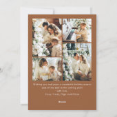 フェスティバルクリスマスベージュボホーリボン5写真 シーズンカード (裏面)