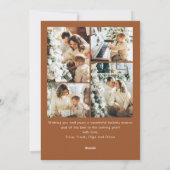 フェスティバルクリスマスベージュボホーリボン5写真 シーズンカード (裏面)