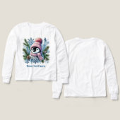 フェスティバルクリスマスペンギンのカスタマイズ可能な女の子 (デザイン 正面＆背面)