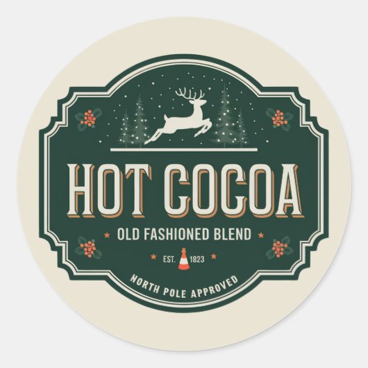 フェスティバルクリスマスホットココアパーティー ラウンドシール (正面)