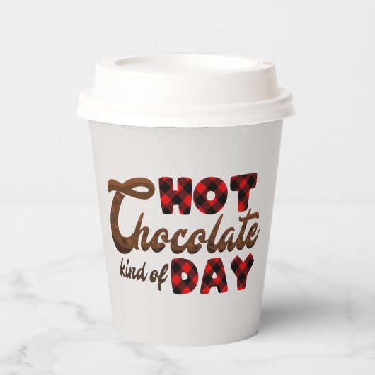 フェスティバルクリスマスホットチョコレートの種類の日 紙コップ (正面)