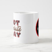 フェスティバルクリスマスホットチョコレート追加モノグラム ジャンボコーヒーマグカップ (正面)