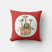 フェスティバルクリスマスホリデーギラフェスリース クッション (正面)