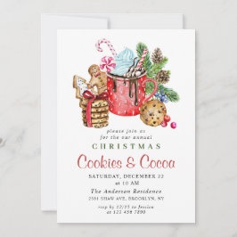 フェスティバルクリスマスホリデークッキー&ココアパーティー 招待状
