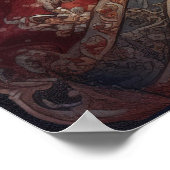 フェスティバルクリスマスホリデーサンタポスター ポスター (角)