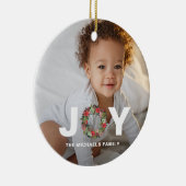 フェスティバルクリスマスホリデージョイとリース写真 セラミックオーナメント (右)