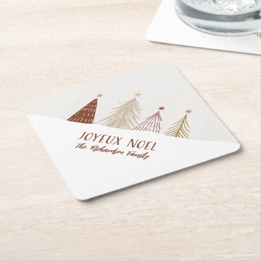 フェスティバルクリスマスホリデージョユーノエルパーティーシック ペーパーコースター (アングル)