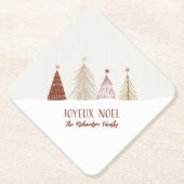 フェスティバルクリスマスホリデージョユーノエルパーティーシック ペーパーコースター (正面)